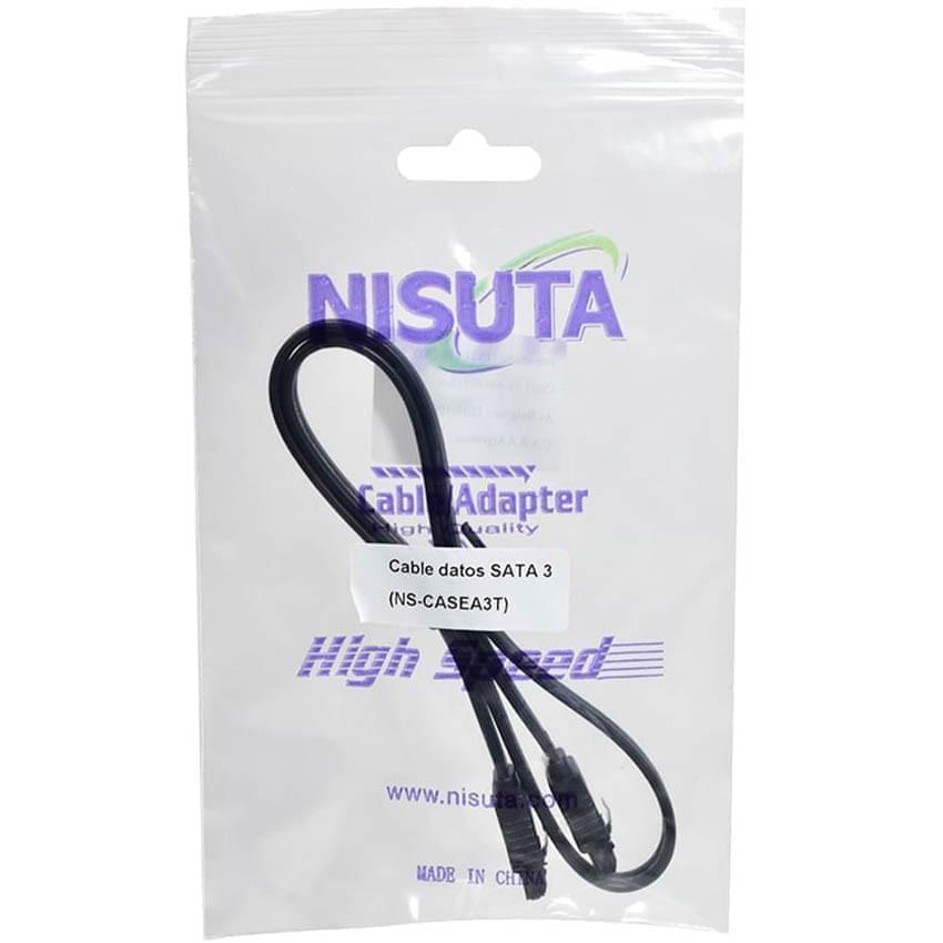 Cable Datos Sata 3 Nisuta Ns-Casea3t 50cm